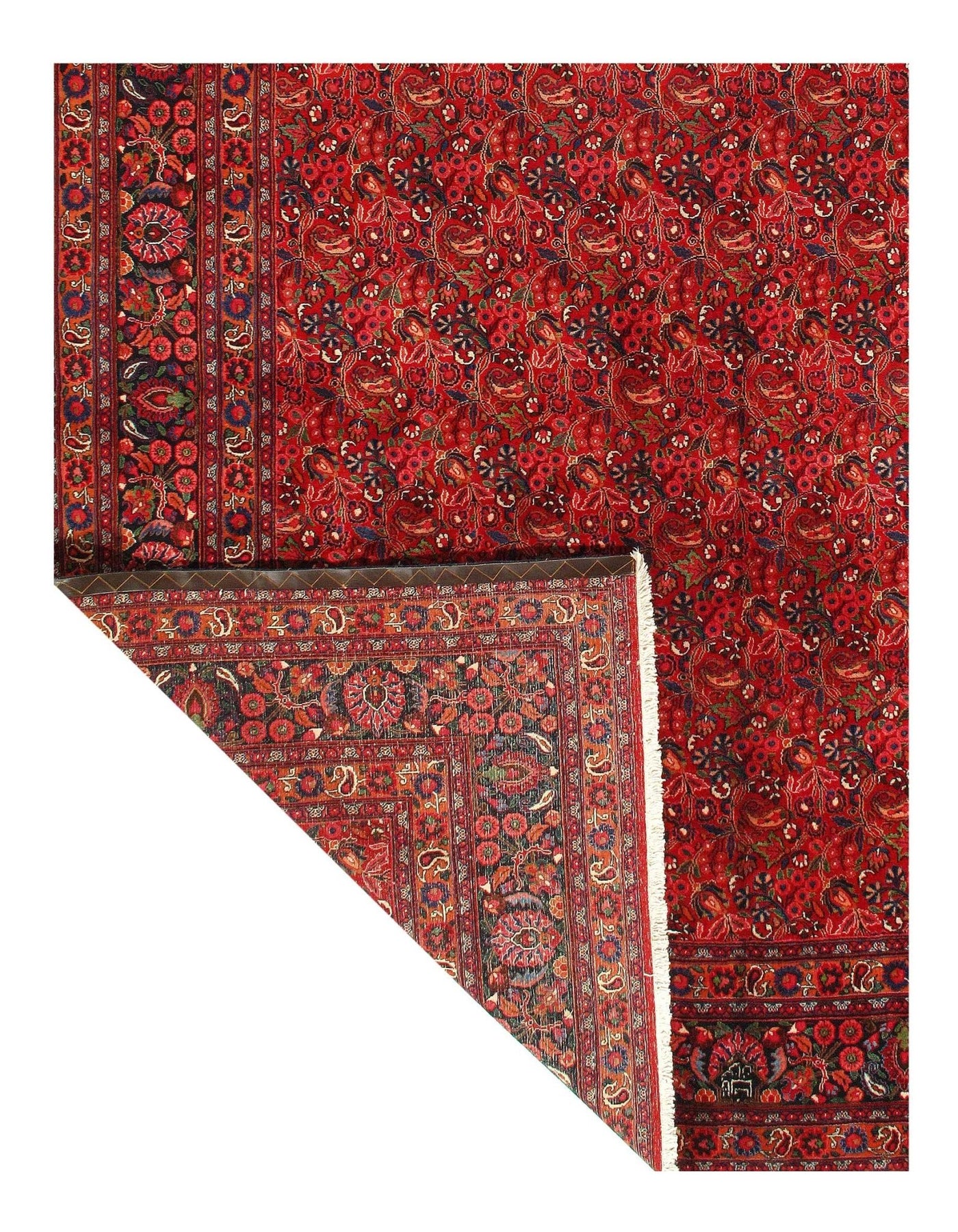 Canvello Silkroad Mashad Antique Red And Black Rugs - 10'1'' X 13'3'' - Canvello