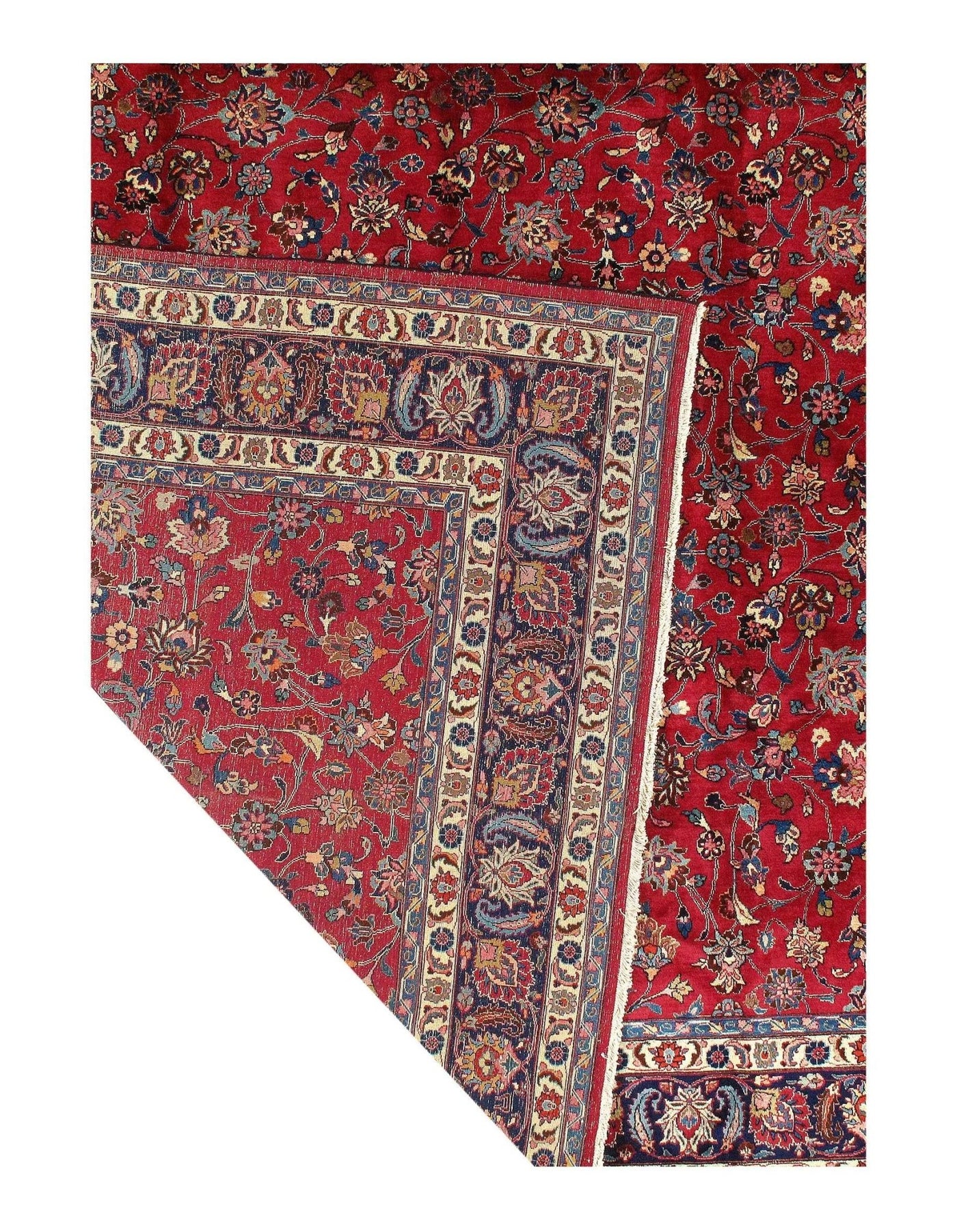 Canvello Silkroad Mashad Dark Red Rugs - 11'6'' X 15'11'' - Canvello