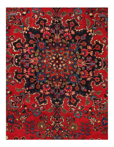 Canvello Persian Mashad Red And Black Rugs - 9'11'' X 13'2''