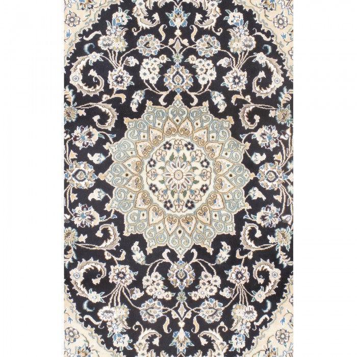 Canvello Silkroad Nain Black And White Rug - 3' X 5' - Canvello