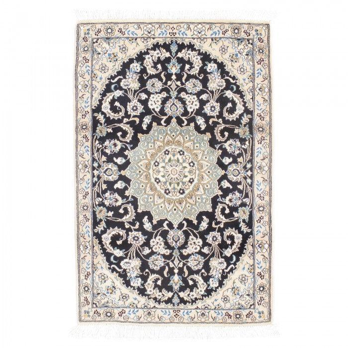 Canvello Silkroad Nain Black And White Rug - 3' X 5' - Canvello