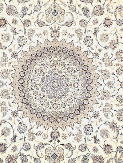 Canvello Silkroad Nain Hand - Knotted Silk Area Rug - 8'8" X 12'1" - Canvello