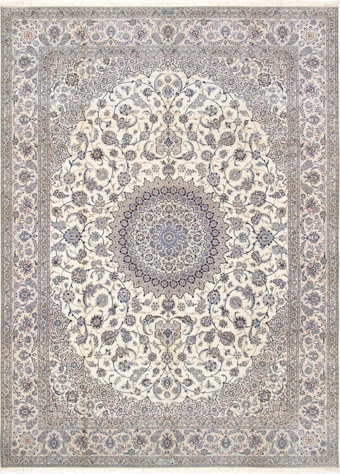 Canvello Silkroad Nain Hand - Knotted Silk Area Rug - 8'8" X 12'1" - Canvello