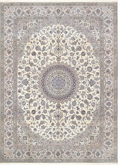 Canvello Silkroad Nain Hand - Knotted Silk Area Rug - 8'8" X 12'1" - Canvello