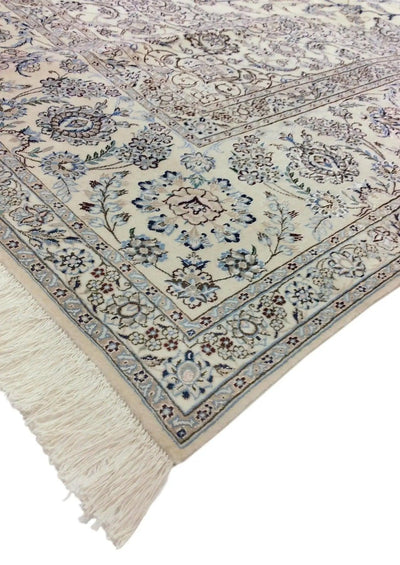 Canvello Silkroad Nain Hand - Knotted Silk Area Rug - 8'8" X 12'1" - Canvello