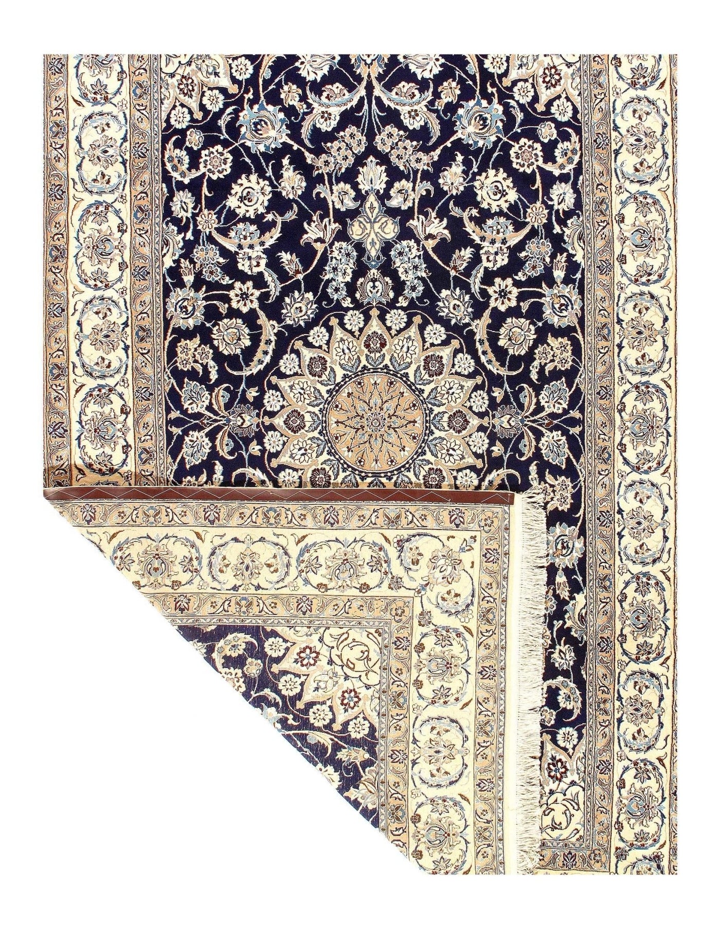 Canvello Silkroad Nain Hand Knotted Silk Rugs - 6'6'' X 10'6'' - Canvello