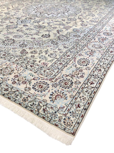 Canvello Persian Nain Light Blue Area Rug - 8'2" X 11'5"