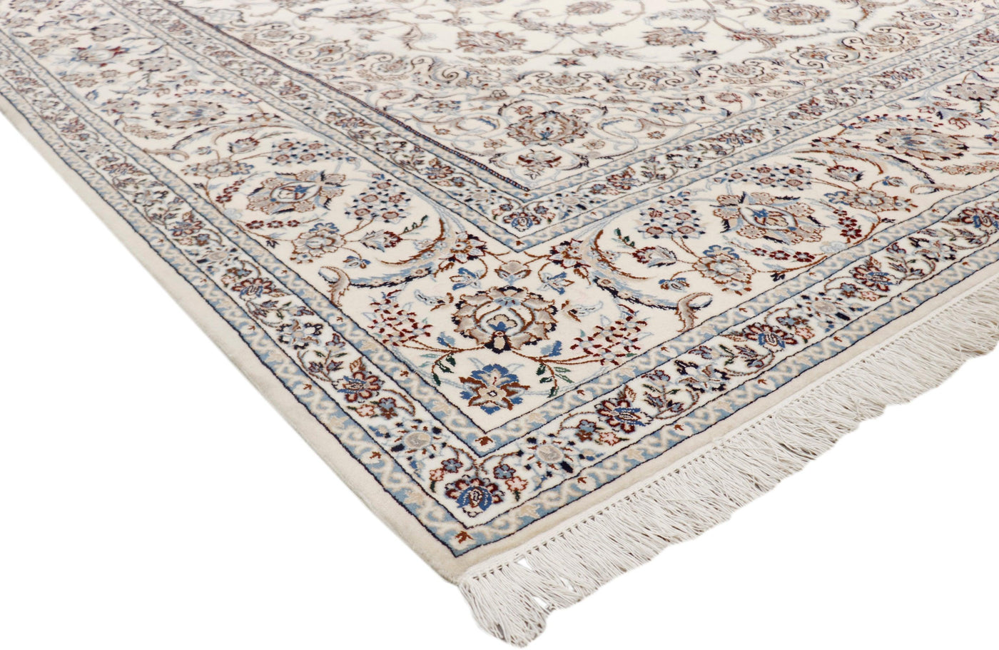 Canvello Persian Nain Silk & Wool Ivory Area Rugs - 6'10" X 10'3"