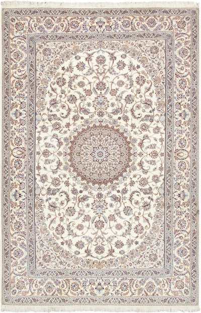 Canvello Silkroad Nain Silk & Wool Ivory Area Rugs - 6'10" X 10'3" - Canvello