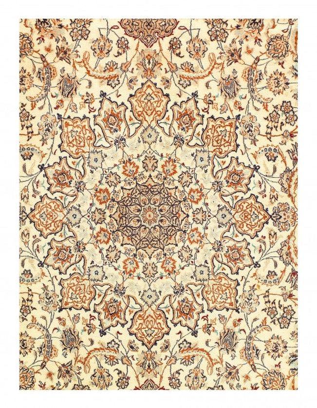 Canvello Silkroad Nain Silk & Wool Pile Rug - 6'9'' X 11' - Canvello