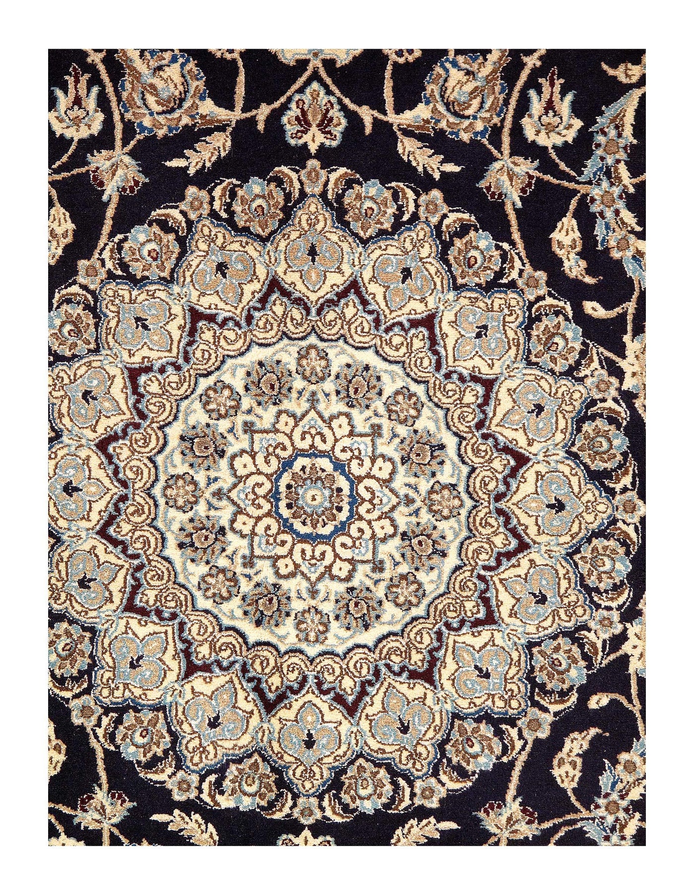 Canvello Persian Nain Wool And Silk Rugs - 6'9'' X 10'
