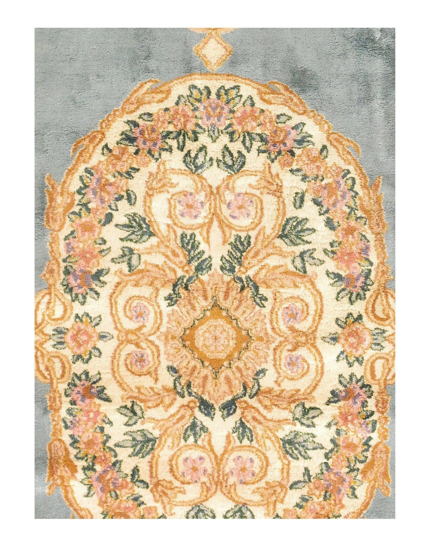 Canvello Silkroad Royal Kerman Light Blue Rug - 11'6" X 16' - Canvello