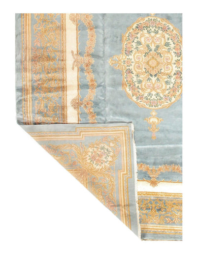 Canvello Silkroad Royal Kerman Light Blue Rug - 11'6" X 16' - Canvello