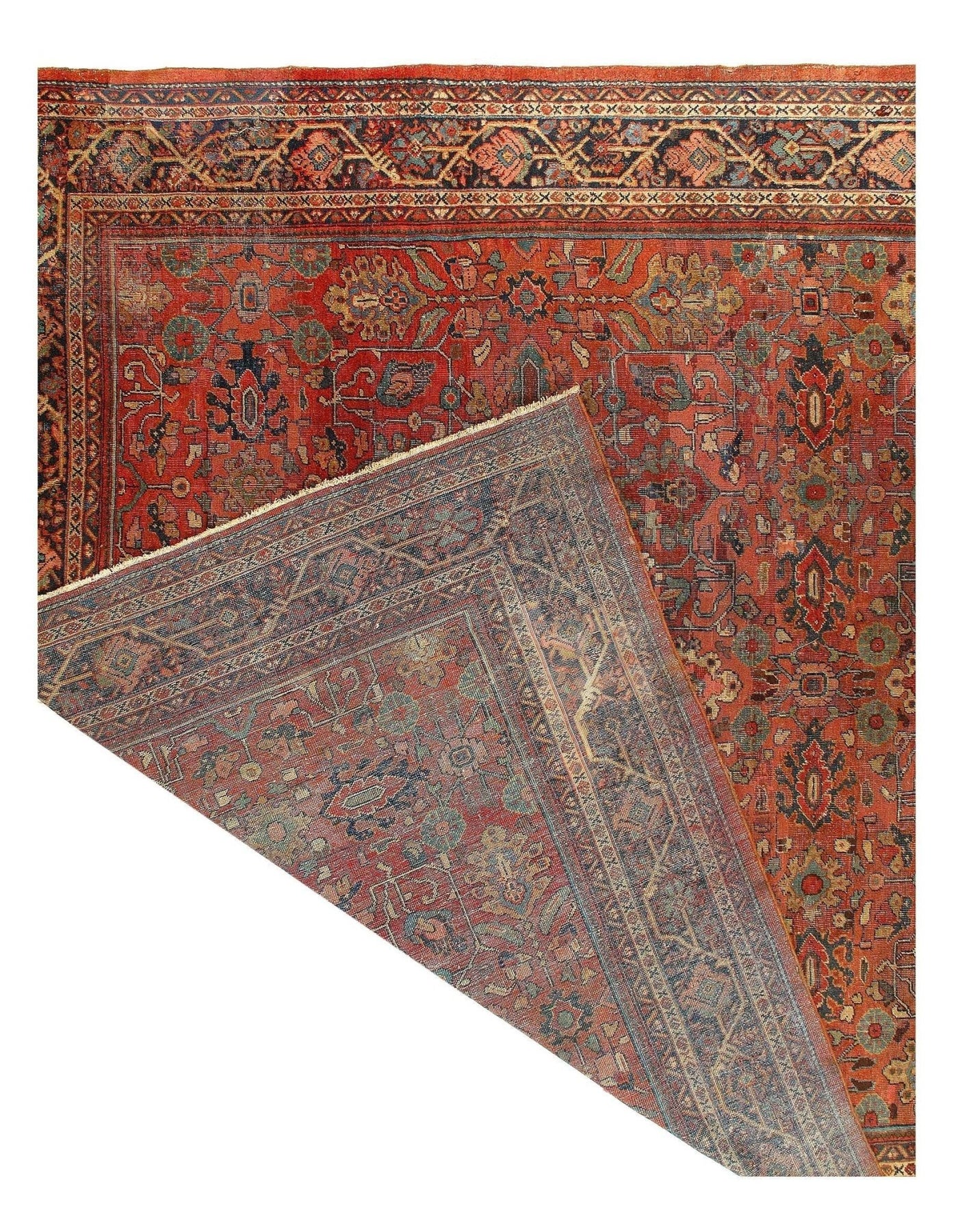 Canvello Silkroad Rust Antique Mahal Rug - 10'5'' X 13'3'' - Canvello