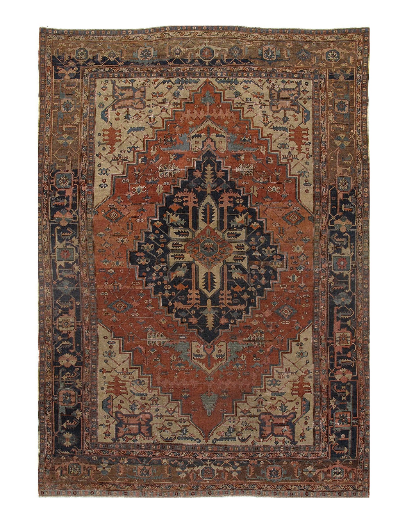Canvello Persian Rust Antique Serapi Rugs - 11'3'' X 16'6''