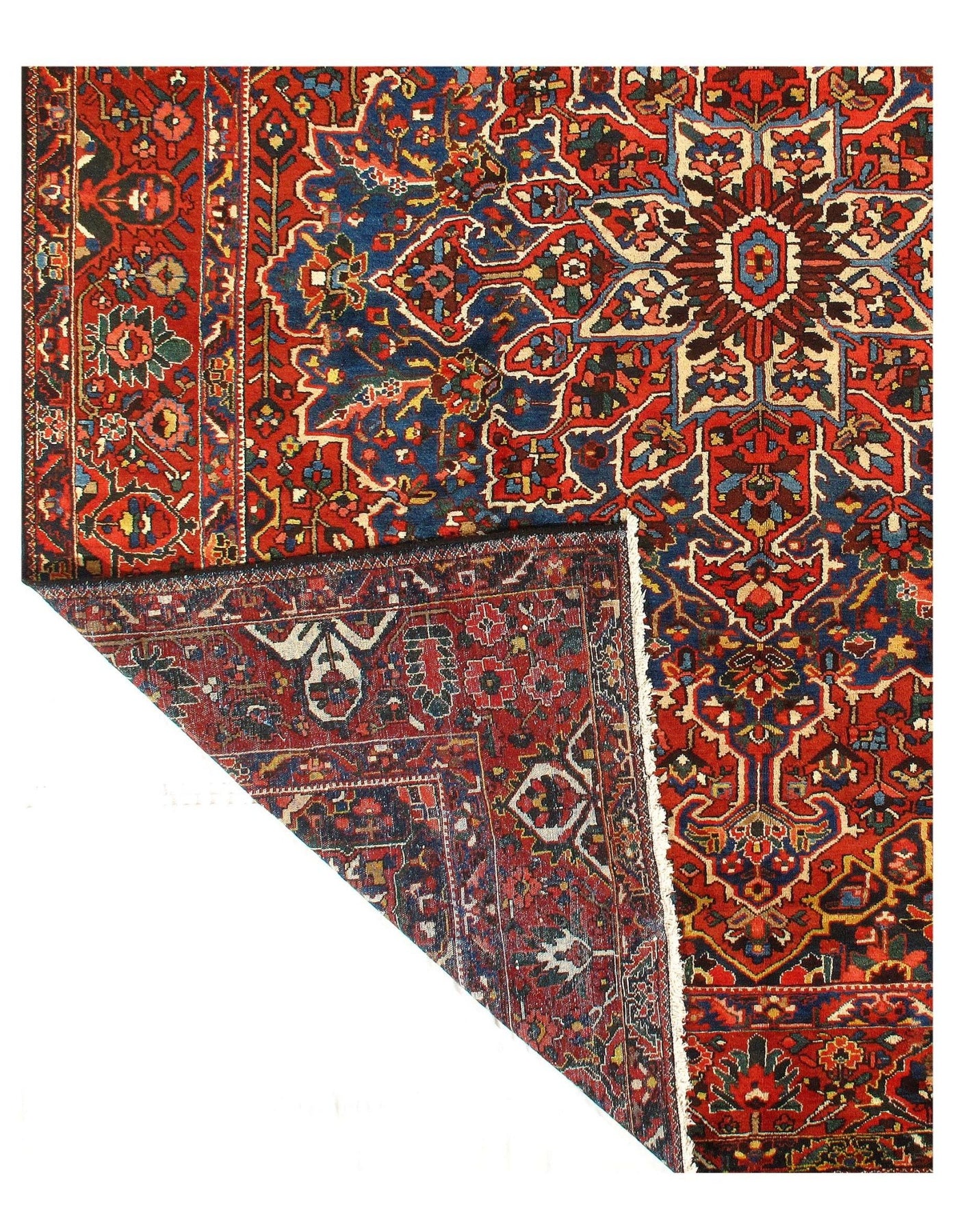 Canvello Silkroad Sami Antique Bakhtiari Rug - 11'2'' X 13'9'' - Canvello