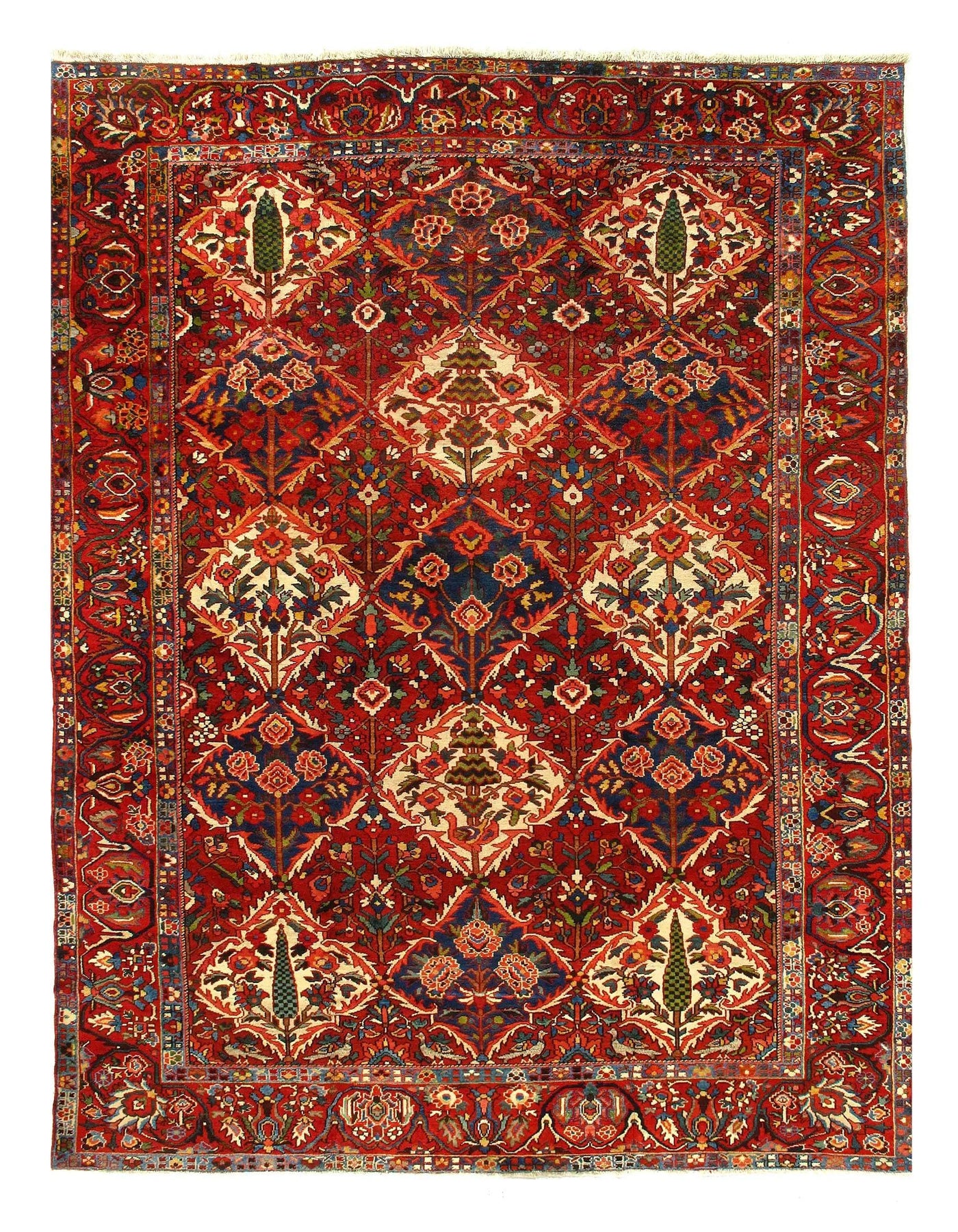 Canvello Persian Sami Antique Bakhtiari Rugs - 9'3'' X 12'11''