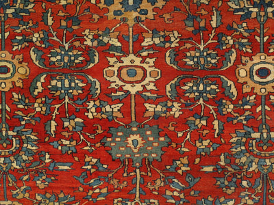 Canvello Silkroad Sarouk Green And Rust Rug - 10'3" X 17' - Canvello