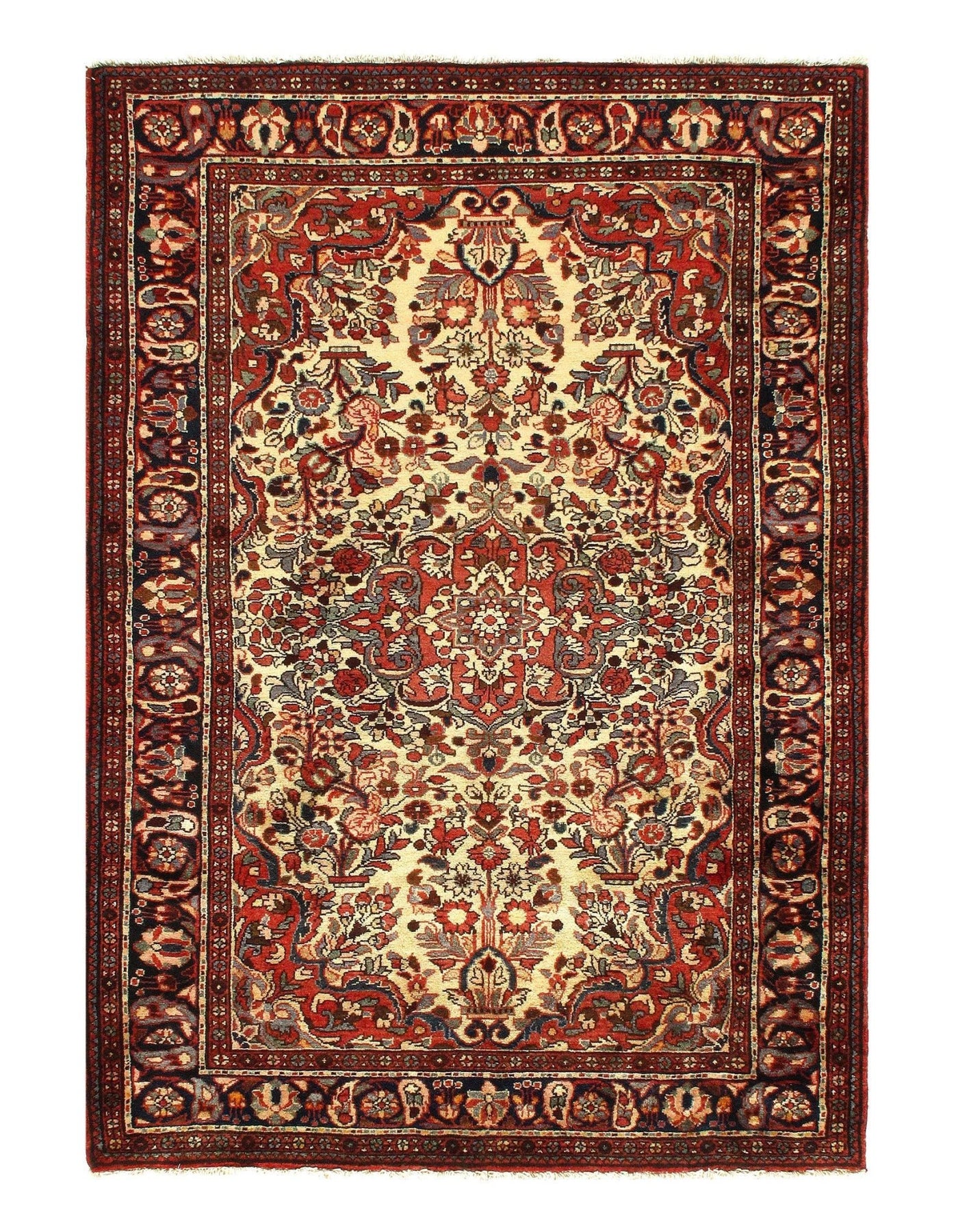 Canvello Silkroad Sarouk Modern Vintage Rug - 4'8" x 6'10" - Canvello