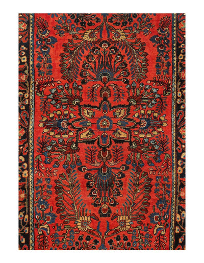 Canvello Silkroad Sarouk Rust And Black Rug - 2'6'' X 4'11'' - Canvello