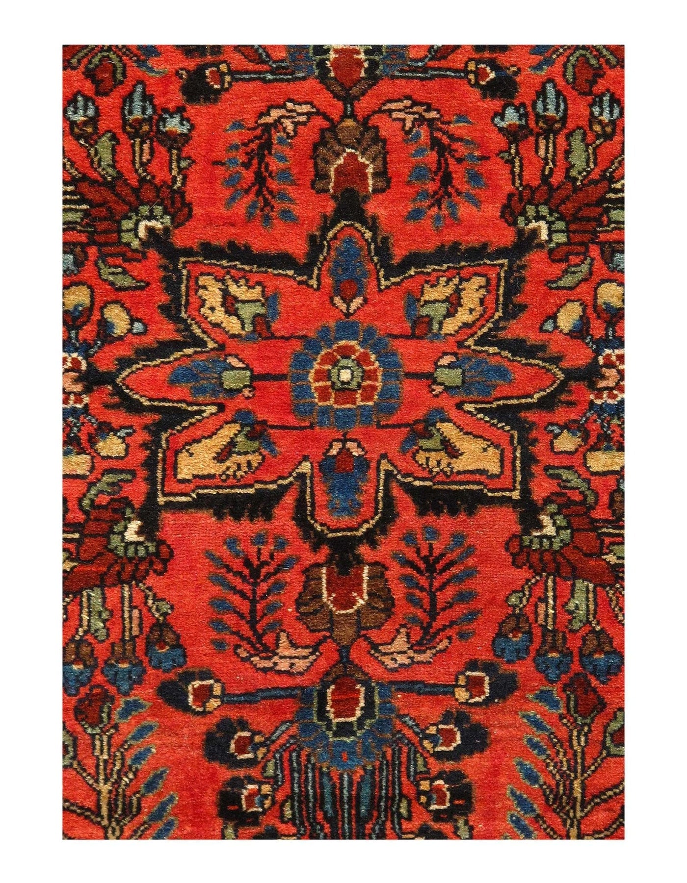 Canvello Silkroad Sarouk Rust And Black Rug - 2'6'' X 4'11'' - Canvello