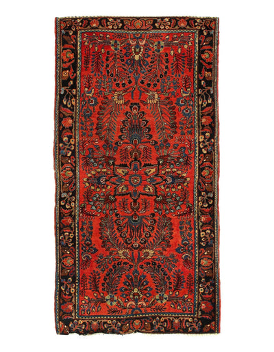 Canvello Silkroad Sarouk Rust And Black Rug - 2'6'' X 4'11'' - Canvello