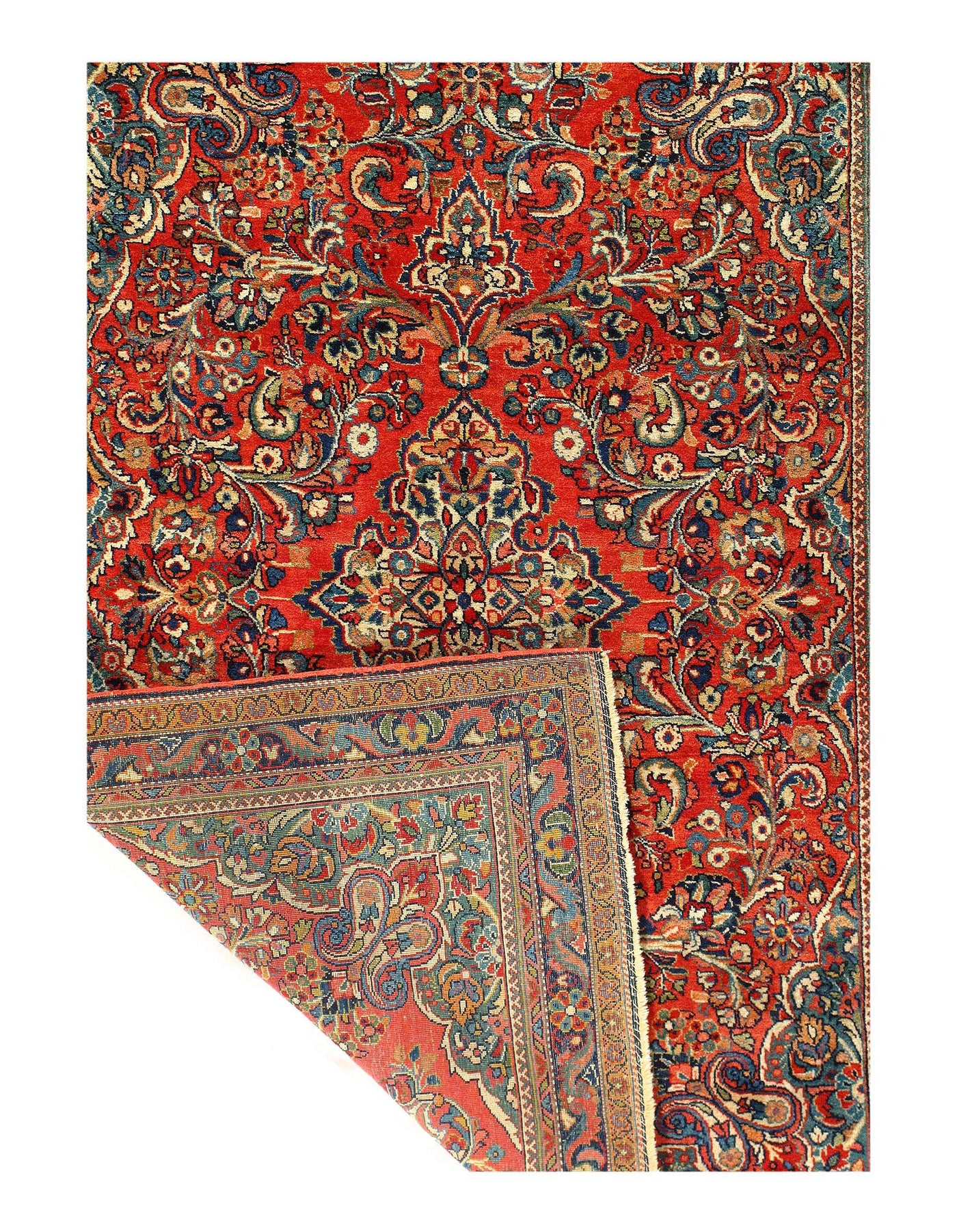 Canvello Persian Sarouk Small Vintage Rugs - 3'4'' X 4'11''
