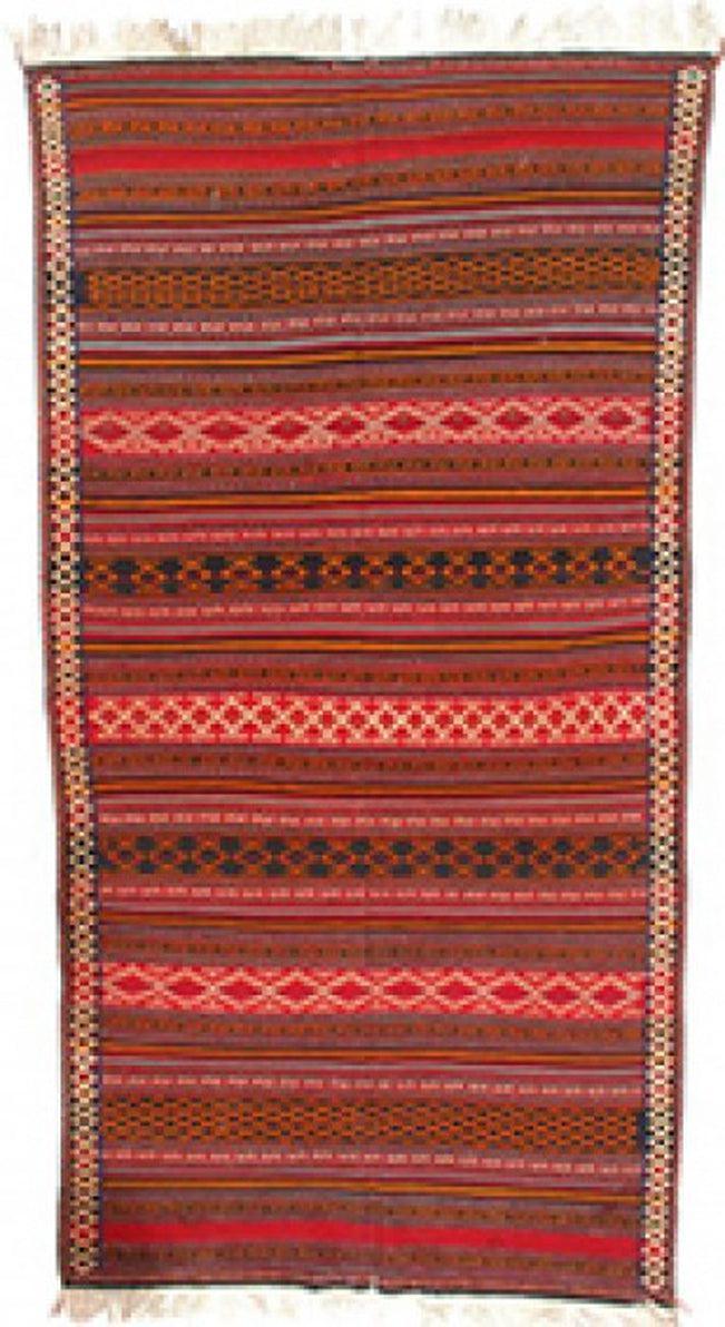 Canvello Silkroad Shiraz Antique Kilim Rugs - 5'2" X 10'1" - Canvello