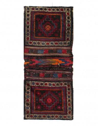 Canvello Silkroad Shiraz Designer Saddle Bag Rug - 2'1'' X 5'4'' - Canvello