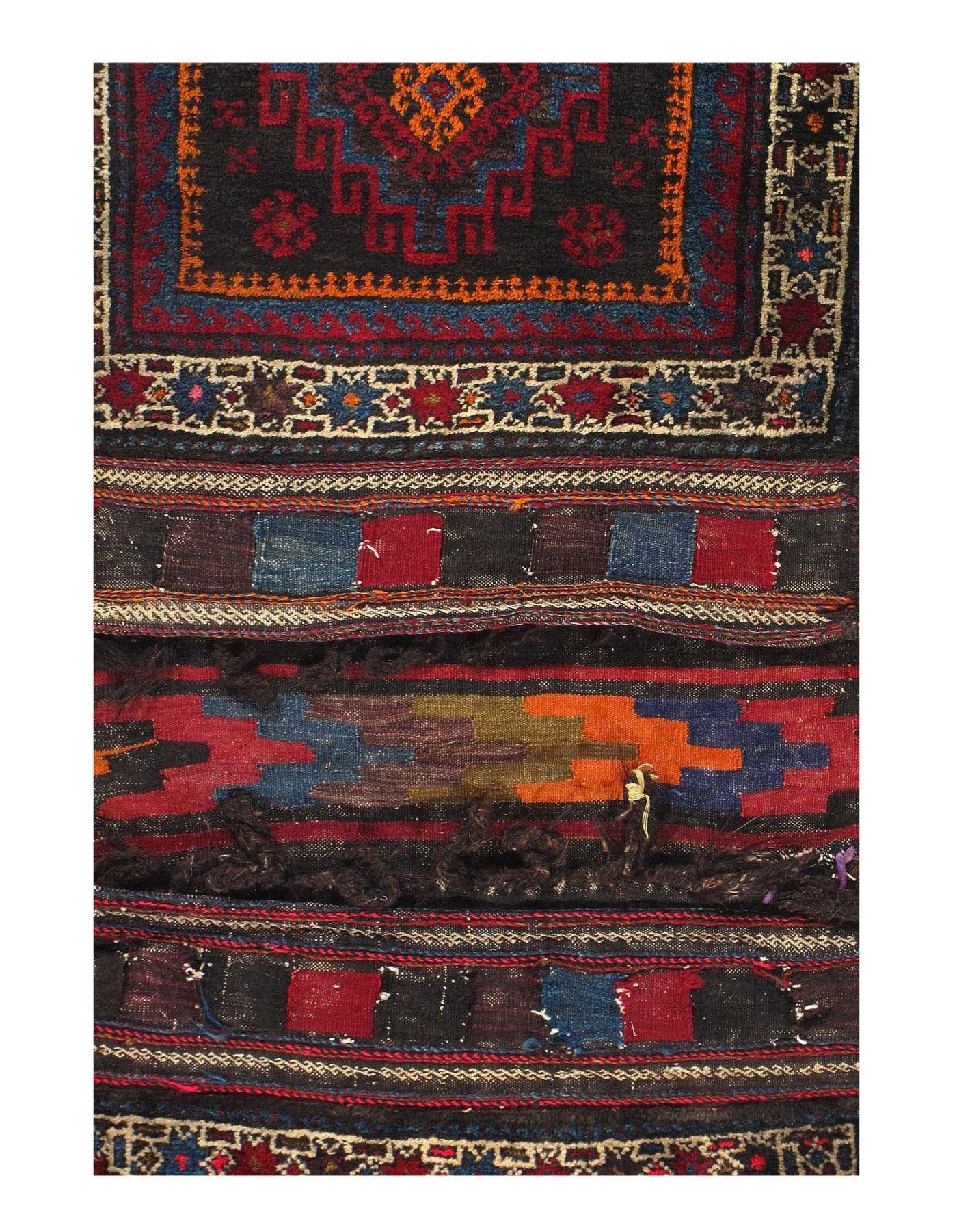 Canvello Silkroad Shiraz Designer Saddle Bag Rug - 2'1'' X 5'4'' - Canvello