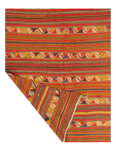 Canvello Persian Shiraz Flat Weave Wool Rug - 5'4'' X 13'