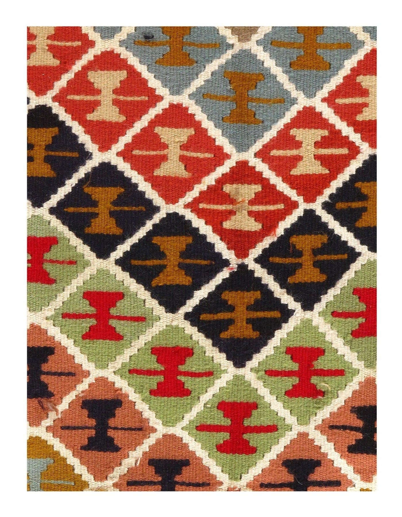 Canvello Silkroad Shiraz Vintage Kilim Rugs - 3'3" x 6'1" - Canvello