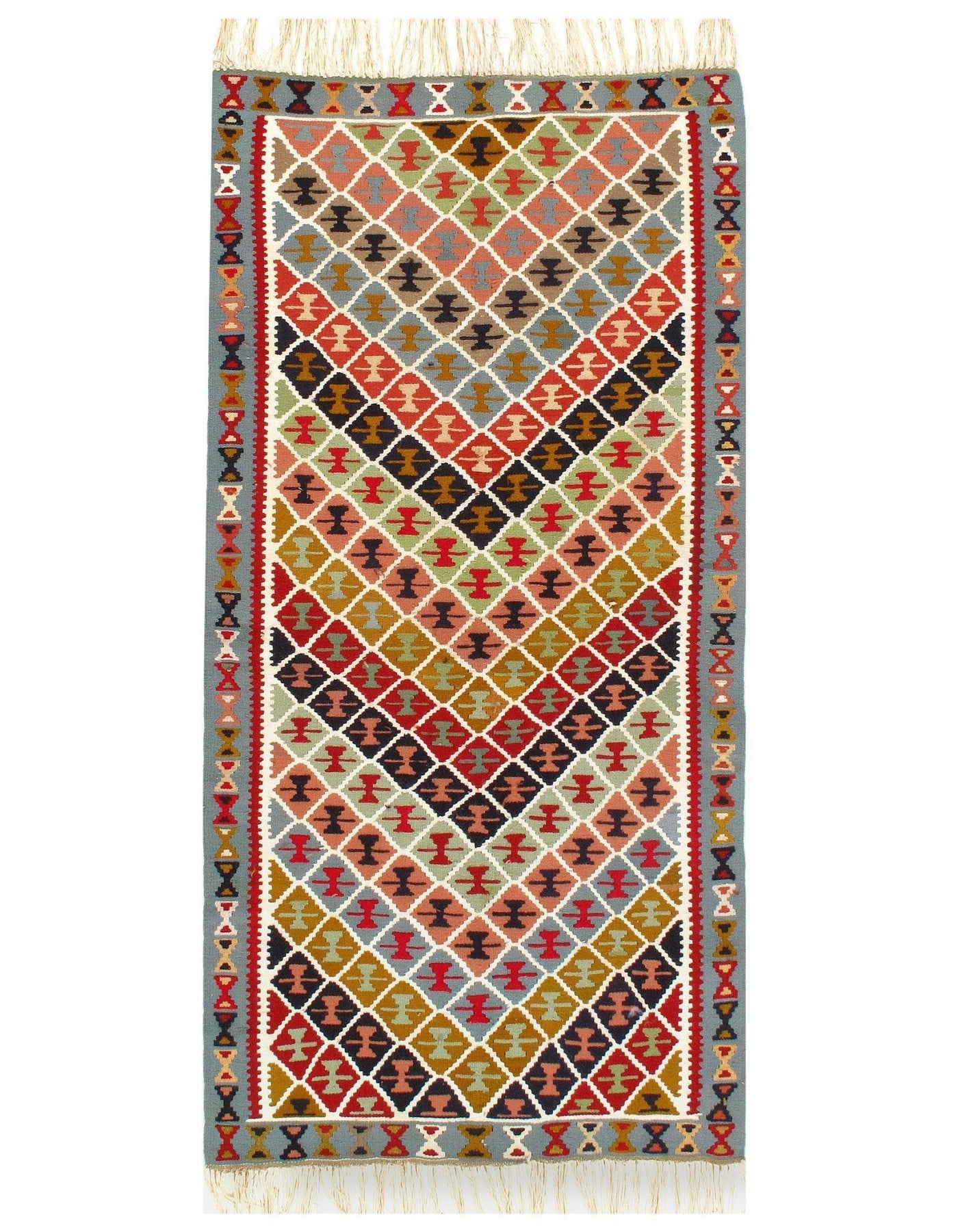 Canvello Silkroad Shiraz Vintage Kilim Rugs - 3'3" x 6'1" - Canvello