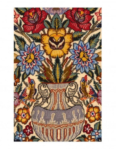 Canvello Persian Silk & Wool Isfahan Yellow Rug - 2'4'' X 3'7''
