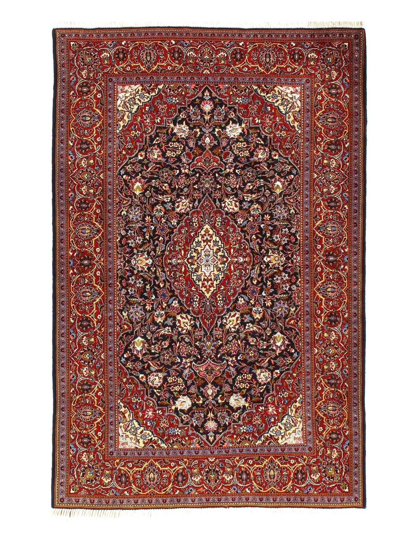 Canvello Silkroad Silk And Wool Kashan Rug - 4'7'' X 7'1'' - Canvello