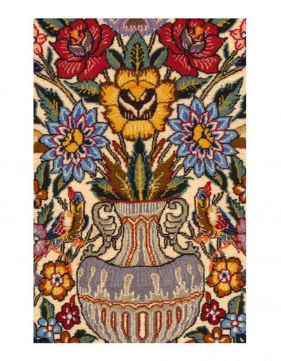 Canvello Silkroad Silk & Wool Isfahan Yellow Rug - 2'4'' X 3'7'' - Canvello