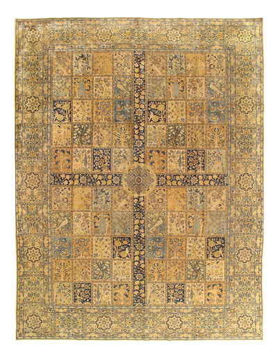 Canvello Persian Tabriz Blue And Beige Rug - 10'3'' X 13'4''