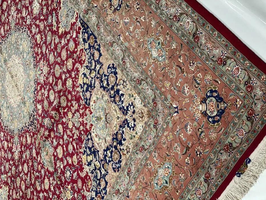 Canvello Silkroad Tabriz Brown And Red Rug - 10' X 13' - Canvello