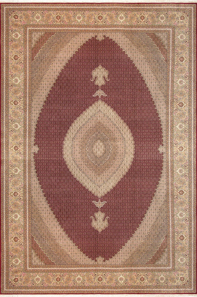 Canvello Silkroad Tabriz Hand Knotted Wool Rug - 11'4" X 16'7" - Canvello