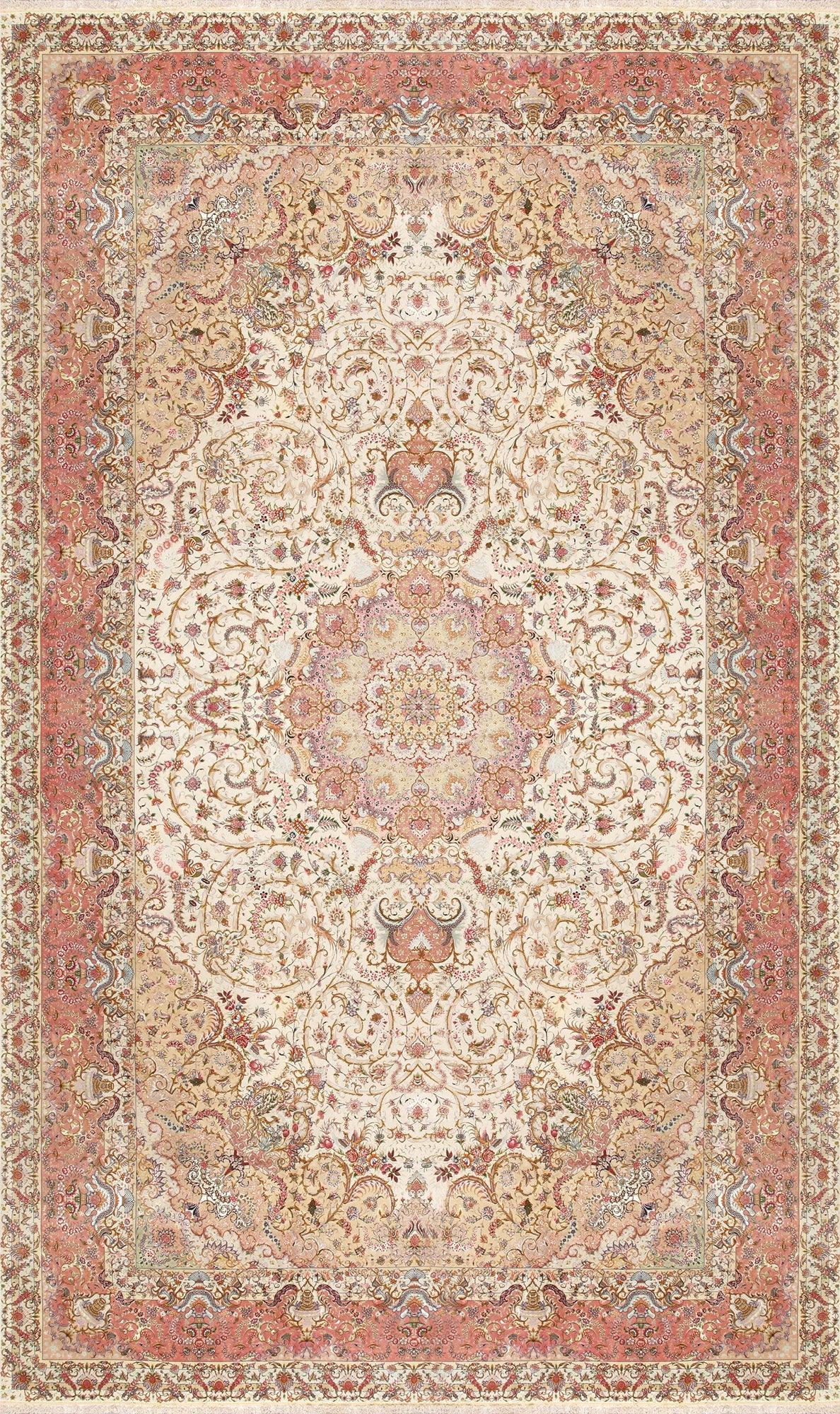 Canvello Silkroad Tabriz Ivory Area Rug - 16'3" X 27'2" - Canvello