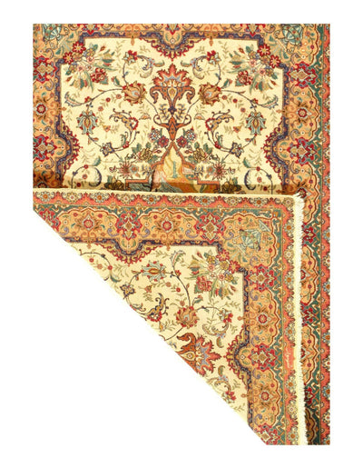 Canvello Silkroad Tabriz Modern Ivory Rug - 3'2'' X 4'11'' - Canvello