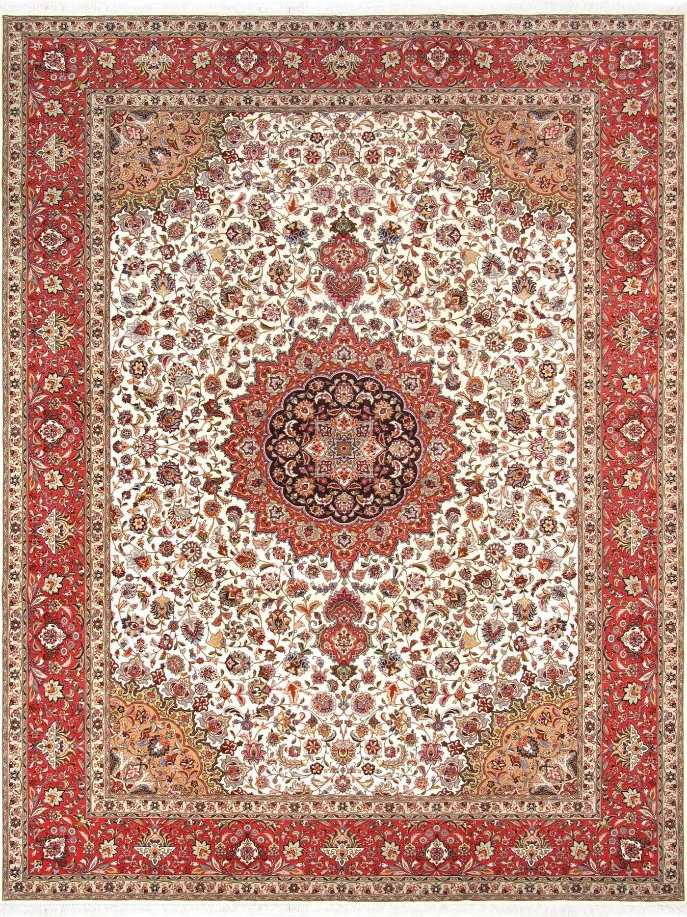 Canvello Silkroad Tabriz Modern Wool Area Rugs - 9'11" X 13' - Canvello