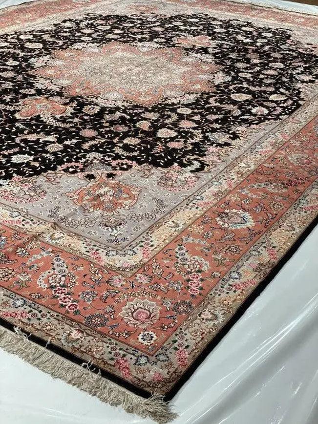 Canvello Silkroad Tabriz Vintage Pink Rug - 9'7" x 13'2" - Canvello