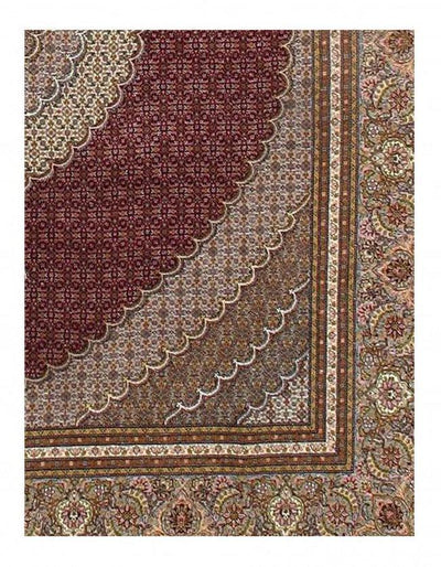 Canvello Silkroad Tabriz Wool And Silk Rug - 8'1'' X 10' - Canvello