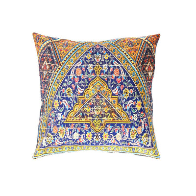 Canvello Silkroad Tile Velvet Pillow 16' X 16' - Canvello