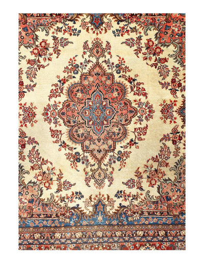 Canvello Silkroad Vintage Sarouk Square Rug - 9' X 9' - Canvello