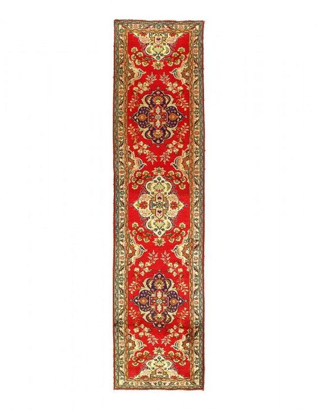 Canvello Silkroad Vintage Tabriz Red Runner Rug - 2'7'' X 11'2'' - Canvello