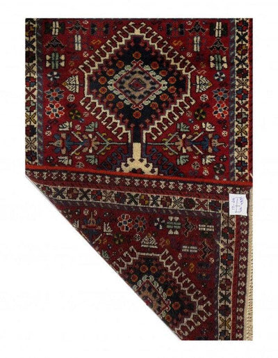 Canvello Silkroad Yalameh Blue And Red Rug - 2' X 3'3" - Canvello