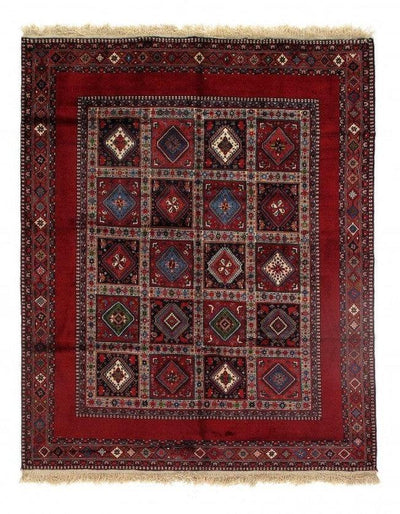 Canvello Silkroad Yalameh Blue And Red Rug - 6'9'' X 8' - Canvello