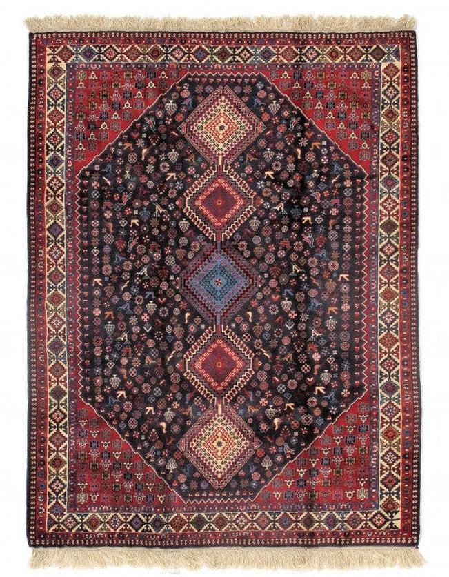 Canvello Silkroad Yalameh Blue Wool Rug - 5'7'' X 7'9'' - Canvello